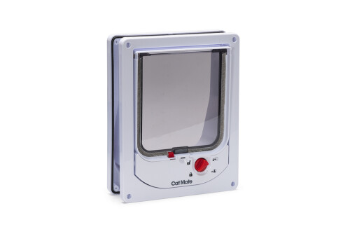 Beeztees CatMate Kedi Kapısı, Magnet İle Özel Girişli, Çift Yönlü, 2 fonksiyonlu, Kilitli, Beyaz, 24 - 1