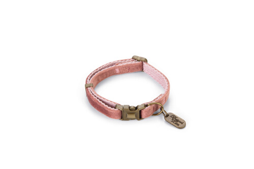 Beeztees DBL Kedi Boyun Tasması, Velur, Pembe, 20-30cm - 1