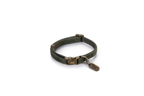 Beeztees DBL Kedi Boyun Tasması, Velur, Yeşil, 20-30cm - 1