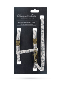 Beeztees DBL Kedi Göğüs Tasması ve Gezdirme Kayışı, 130cm, Bej, 27-45cm - 2