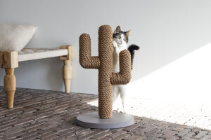 Beeztees DBL Kedi Tırmalama, Boz Kahverengi, 35x35x60cm - 8
