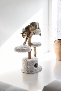 Beeztees DBL Kedi Tırmalama ve Oyun Evi, Doğal, 60x45x100cm - 6