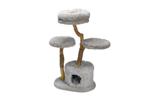 Beeztees DBL Kedi Tırmalama ve Oyun Evi, Doğal, 60x45x100cm - 9