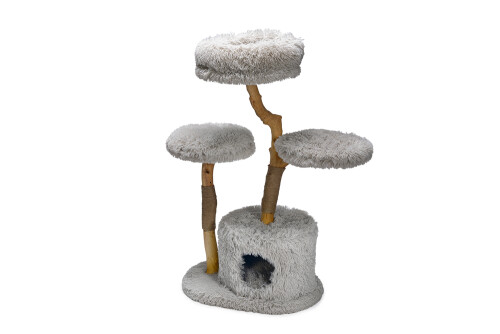 Beeztees DBL Kedi Tırmalama ve Oyun Evi, Doğal, 60x45x100cm - 9
