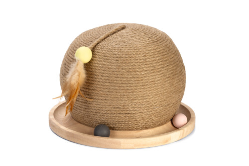 Beeztees DBL Kedi Tırmalama ve Oyuncağı, 29,5x29,5x22cm - 1