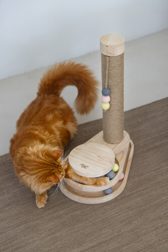 Beeztees DBL Kedi Tırmalama ve Oyuncağı, 38x24,5x47,5cm - 2