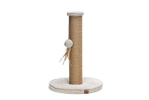 Beeztees DBL Kedi Tırmalama ve Oyuncağı, Açık Gri, 35x35x50cm - 1