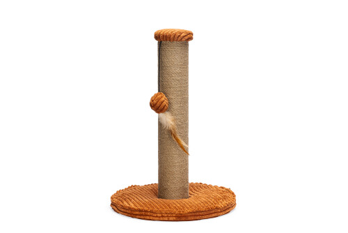 Beeztees DBL Kedi Tırmalama ve Oyuncağı, Toprak Rengi, 35x35x50cm - 1