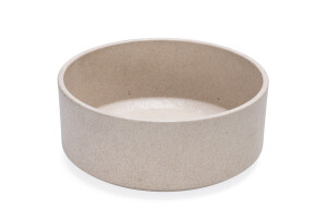 Beeztees DBL Köpek Mama Su Kabı, Bambu, Bej, 17cm, 800ml - Beeztees