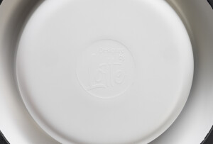 Beeztees DBL Köpek Mama Su Kabı, Mat Altın Rengi Paslanmaz Çelik, Bej Mermer Görünümlü, 14cm, 160ml - 5