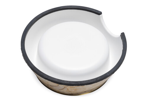 Beeztees DBL Köpek Mama Su Kabı, Mat Altın Rengi Paslanmaz Çelik, Bej Mermer Görünümlü, 14cm, 160ml - 6