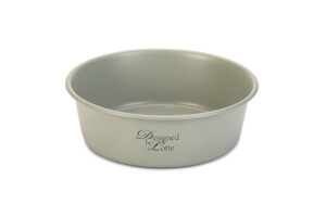 Beeztees DBL Köpek Mama Su Kabı, Mat Gri Paslanmaz Çelik, 20cm, 1,9L - Beeztees