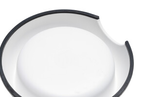 Beeztees DBL Köpek Mama Su Kabı, Mat Paslanmaz Çelik, Beyaz Mermer Görünümlü, 17,5cm, 350ml - 6