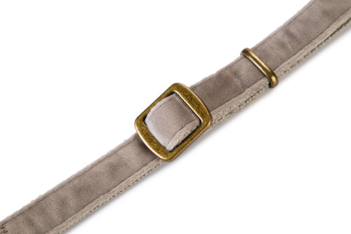 Beeztees DBL Köpek Tasması, Kadife, Gri, 35-50cm, 20mm - 2