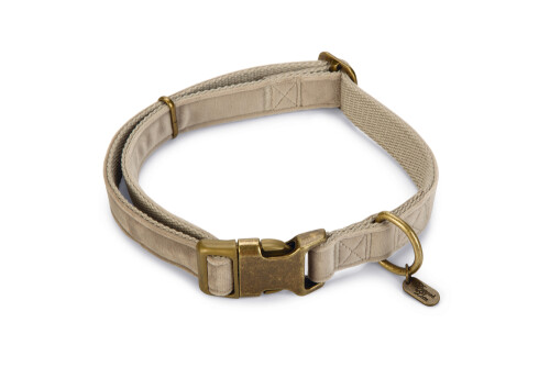 Beeztees DBL Köpek Tasması, Kadife, Gri, 48-70cm, 25mm - 1