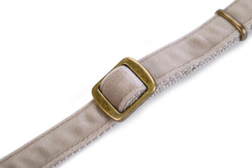 Beeztees DBL Köpek Tasması, Kadife, Gri, 48-70cm, 25mm - 2