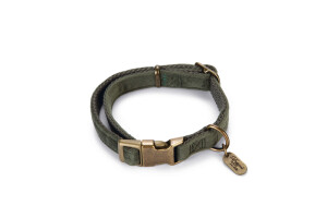 Beeztees DBL Köpek Tasması, Kadife, Nefti, 26-40cm, 15mm - Beeztees