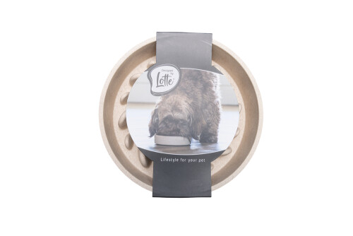 Beeztees DBL Köpek Yavaş Besleme Mama Kabı, Bambu, Bej, 21cm, 1430ml - 8