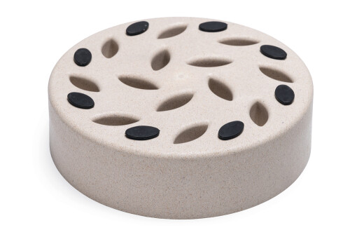 Beeztees DBL Köpek Yavaş Besleme Mama Kabı, Bambu, Bej, 21cm, 1430ml - 7