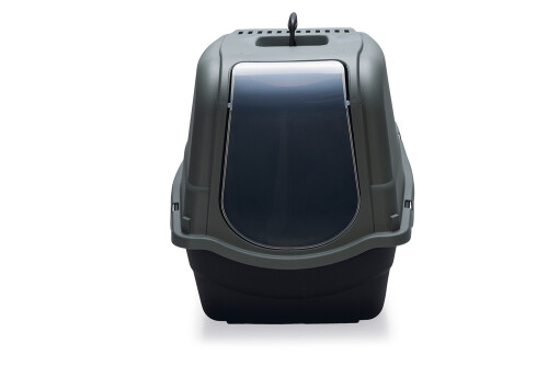 Beeztees Kapalı Kedi Tuvaleti, Antrasit Koyu Mavi, 57x39x41cm - 3