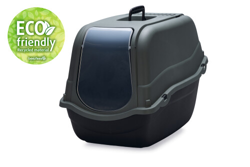 Beeztees Kapalı Kedi Tuvaleti, Antrasit Koyu Mavi, 57x39x41cm - 2