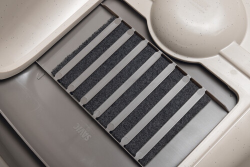 Beeztees Kapalı Kedi Tuvaleti, Koku Filtreli, Bej Gri, 56x39x39cm - 5