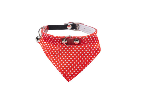 Beeztees Kedi Boyun Tasması, Bandanalı, Zilli, Kırmızı, 24-29cm - 1