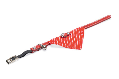 Beeztees Kedi Boyun Tasması, Bandanalı, Zilli, Kırmızı, 24-29cm - 6