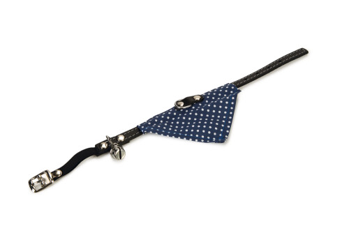 Beeztees Kedi Boyun Tasması, Bandanalı, Zilli, Mavi, 24-29cm - 1