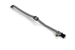 Beeztees Kedi Boyun Tasması, Fosforlu Gri Beyaz, 24,5-29,5cm - 3