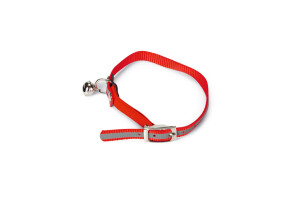 Beeztees Kedi Boyun Tasması, Fosforlu Kırmızı, 24,5-29,5cm - 1