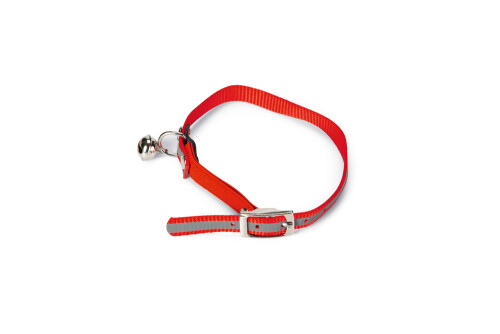 Beeztees Kedi Boyun Tasması, Fosforlu Kırmızı, 24,5-29,5cm - 1