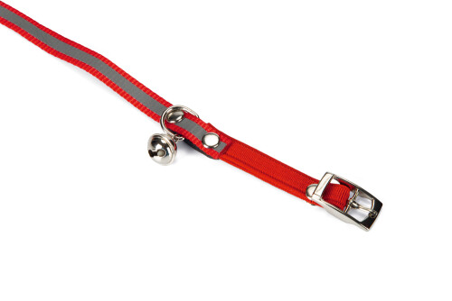 Beeztees Kedi Boyun Tasması, Fosforlu Kırmızı, 24,5-29,5cm - 3