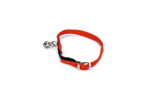 Beeztees Kedi Boyun Tasması, Süet, Kırmızı, 24-29cm - 2