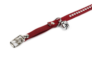 Beeztees Kedi Boyun Tasması, Swarovski Taşlı, Kırmızı, 24,5-30cm - Beeztees