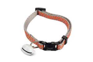 Beeztees Kedi Boyun Tasması, Zilli, Açık Gri, 20-30cm - Beeztees