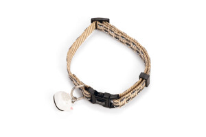Beeztees Kedi Boyun Tasması, Zilli, Bej, 20-30cm - Beeztees