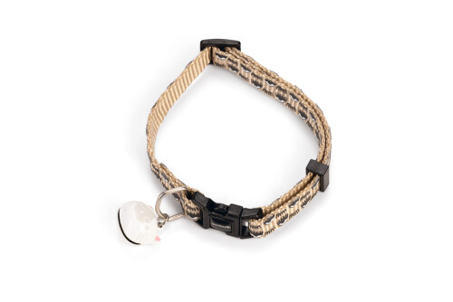 Beeztees Kedi Boyun Tasması, Zilli, Bej, 20-30cm - 1