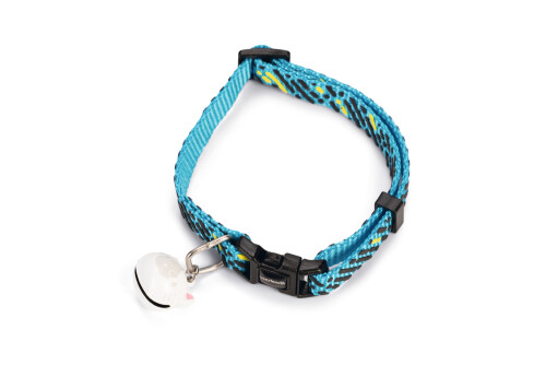 Beeztees Kedi Boyun Tasması, Zilli, Mavi, 20-30cm - 1