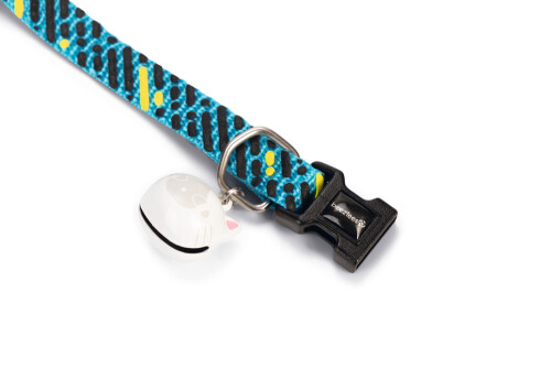 Beeztees Kedi Boyun Tasması, Zilli, Mavi, 20-30cm - 5