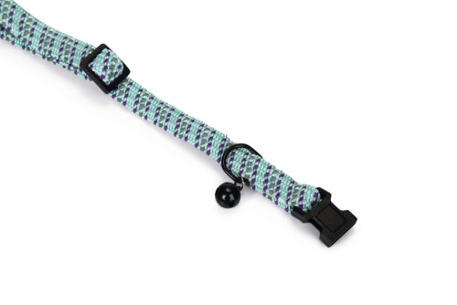 Beeztees Kedi Boyun Tasması, Zilli, Mavi, 24,5-33cm - 3