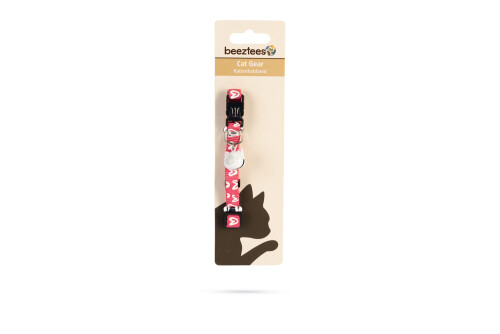 Beeztees Kedi Boyun Tasması, Zilli, Pembe, 20-30cm - 2