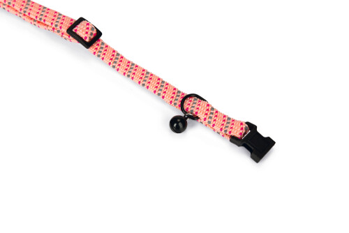 Beeztees Kedi Boyun Tasması, Zilli, Pembe, 24,5-33cm - 3