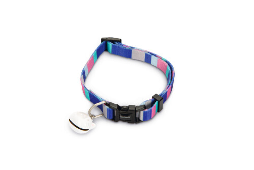 Beeztees Kedi Boyun Tasması, Zilli, Renkli Çizgili, 20-30cm - 1