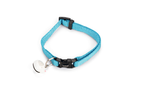 Beeztees Kedi Boyun Tasması, Zilli, Turkuaz, 20-30cm - 1