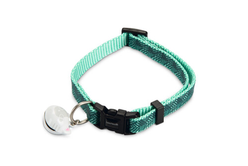 Beeztees Kedi Boyun Tasması, Zilli, Yeşil, 20-30cm - 1