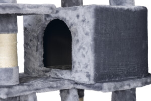 Beeztees Kedi Büyük Tırmalama ve Oyun Evi, 70x50x220-260cm - 9