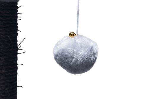 Beeztees Kedi Köşe Tırmalama ve Oyun Evi, Gri, 40x40x135cm - 6