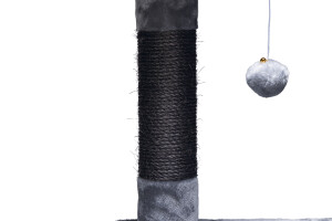 Beeztees Kedi Köşe Tırmalama ve Oyun Evi, Gri, 40x40x135cm - 12