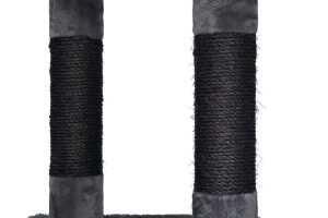 Beeztees Kedi Köşe Tırmalama ve Oyun Evi, Gri, 40x40x135cm - 13